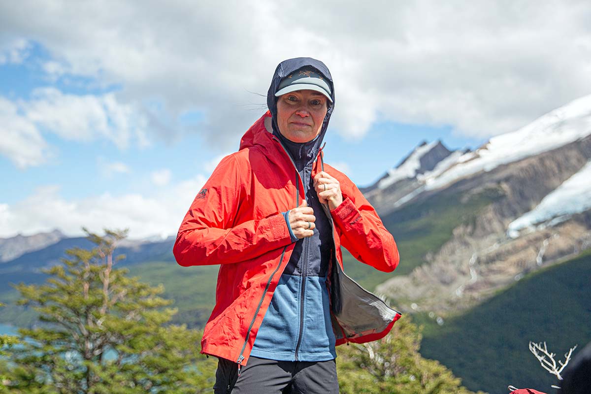 Layering over Arc'teryx Delta Hybrid Fleece jacket